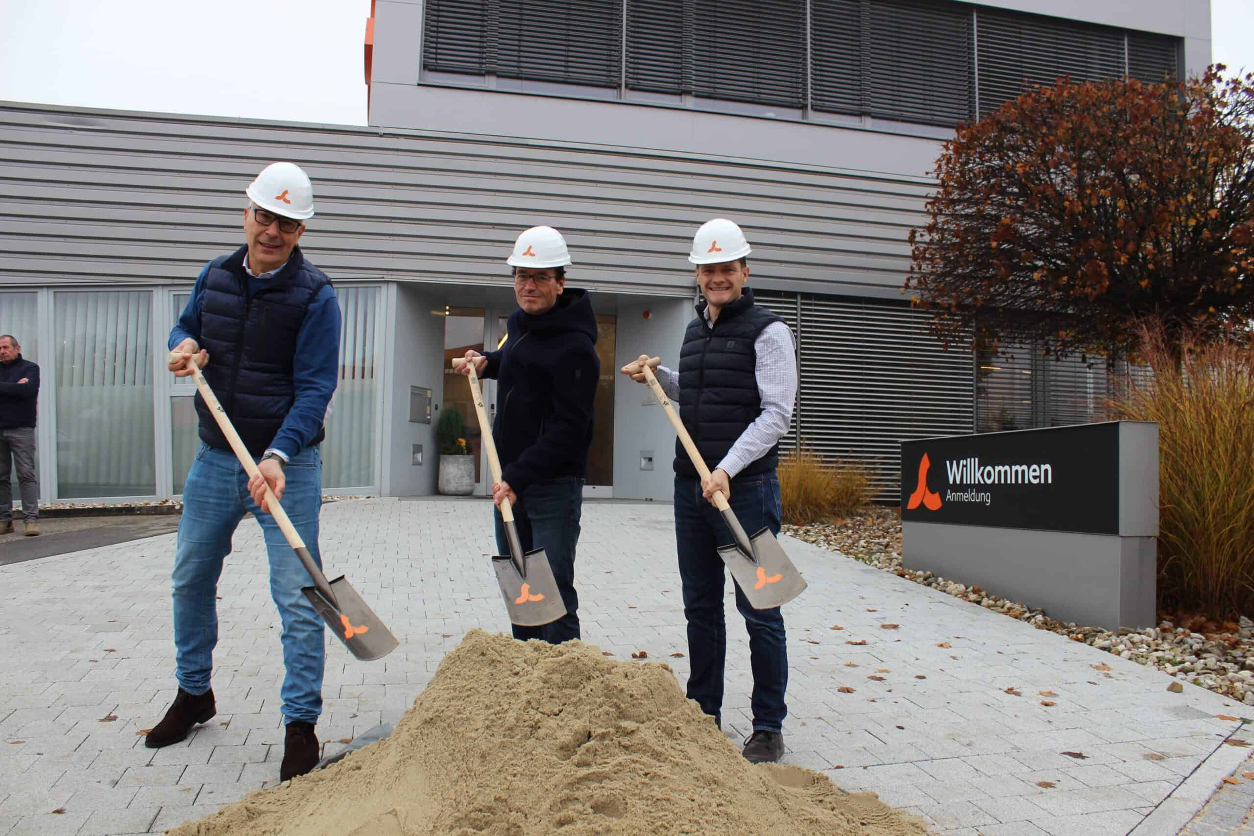 Spatenstich Schwingshandl Enrico Larcher, Thomas Schwingshandl, Markus Sturm